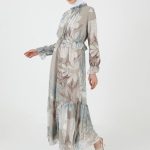 Floral Long Dress by MODANISA