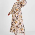 Floral Long Dress by MODANISA