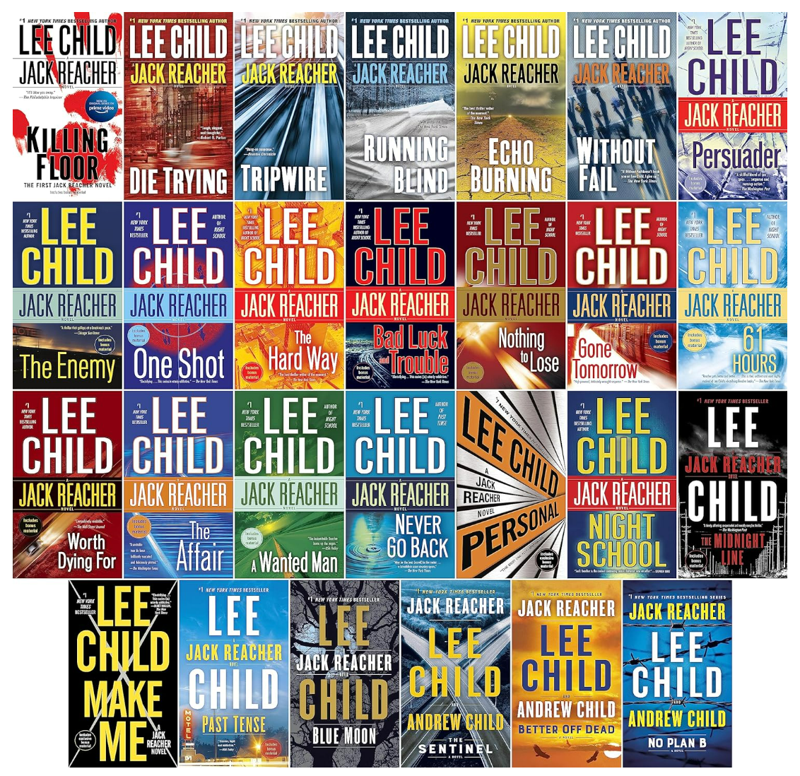 JACK REACHER COMPLETE SERIES by LEE CHILDS (27 NOVELS BOX SET)