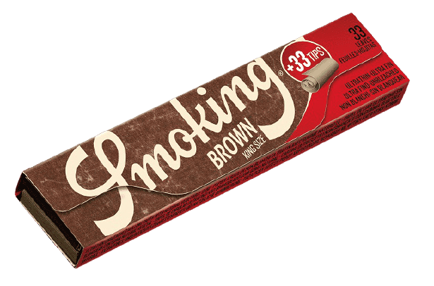 SMOKING Rolling Paper – BROWN (King Size) + Tips
